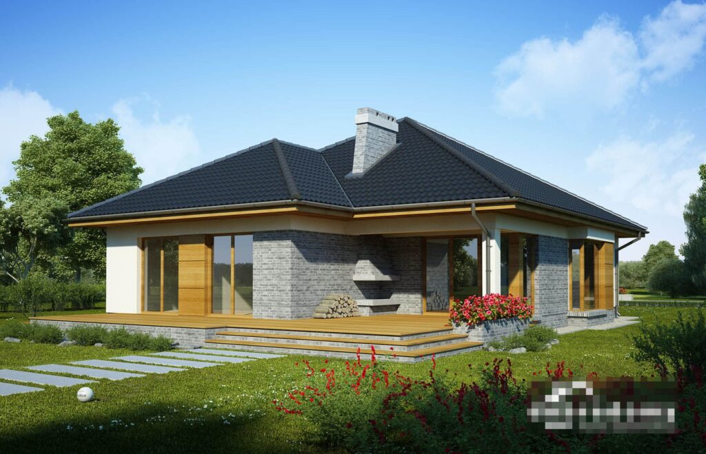 Скачать готовый проект одноэтажного дома, чертежи и фото одноэтажного дома - фото 2