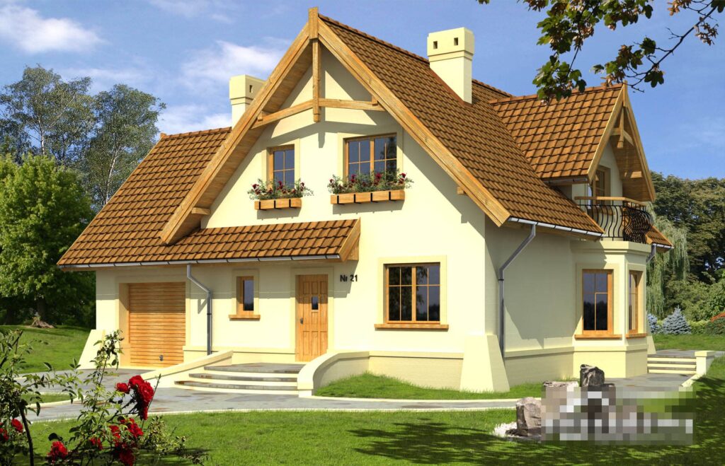 Фото проект дома с мансардой Dd620 на 116 м2, проект дома на 3 комнаты