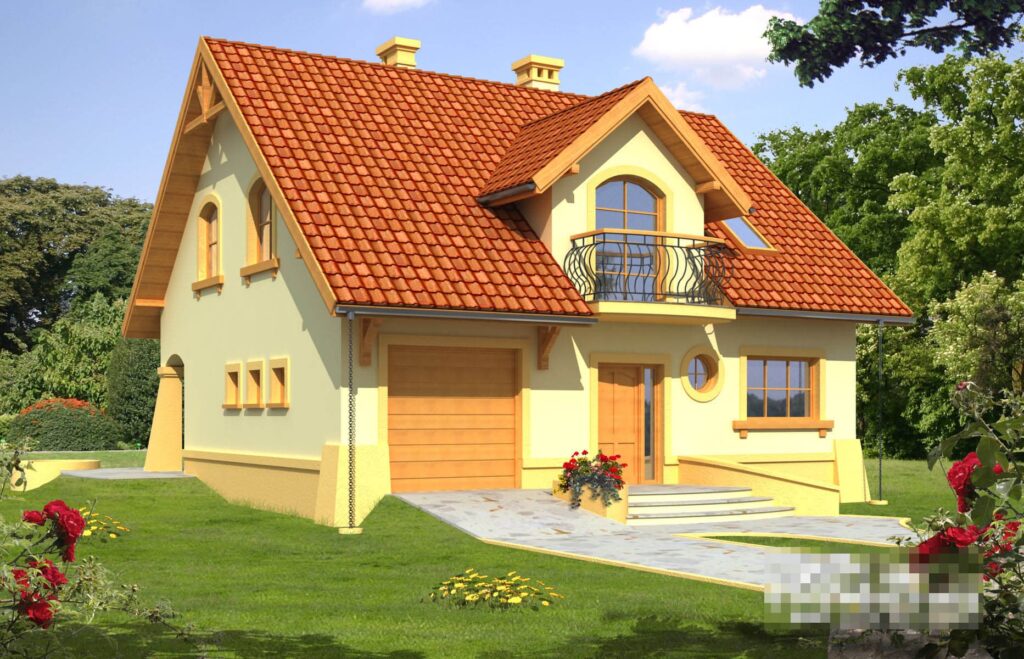 Фото проект дома с мансардой Dd597 на 118 м2, проект дома на 3 комнаты