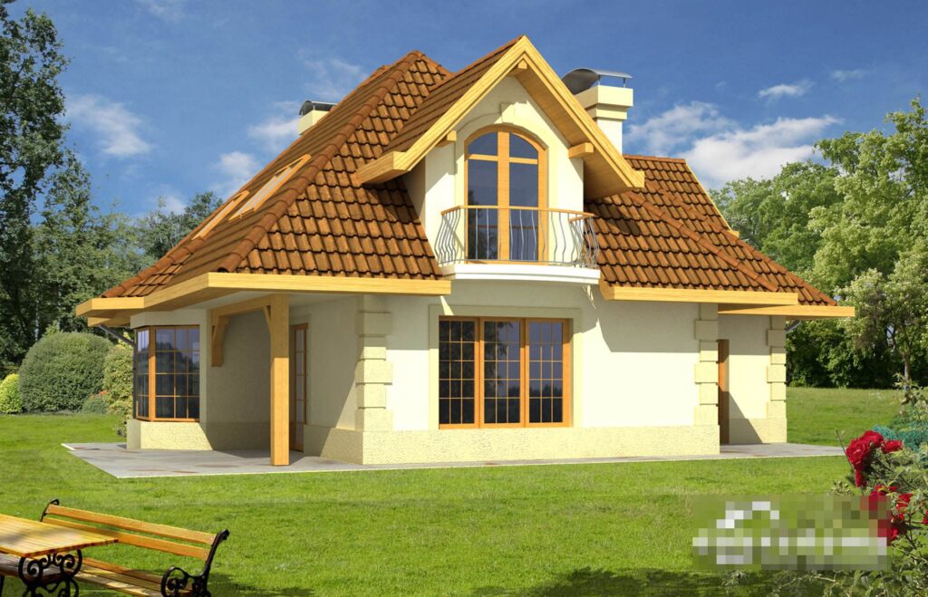 Фото проект дома с мансардой Dd603 на 121 м2, проект дома на 3 комнаты