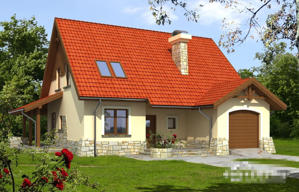 Фото проект дома с мансардой Dd355 на 126 м2, проект дома на 4 комнаты