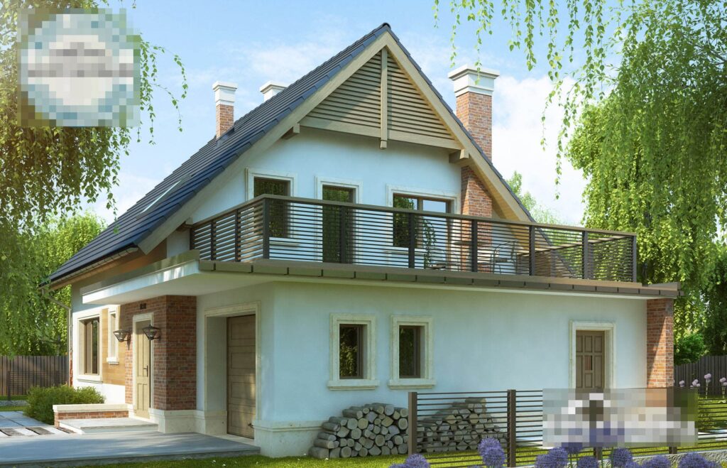 Скачать готовый проект дома с мансардой, чертежи и фото дома с мансардой - фото 4