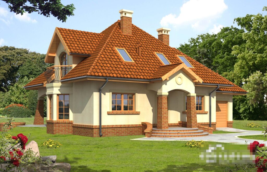 Фото проект дома с мансардой Dd534 на 128 м2, проект дома на 4 комнаты