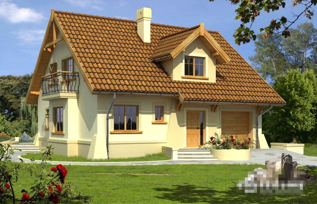 Скачать готовый проект дома с мансардой, чертежи и фото дома с мансардой - фото 2