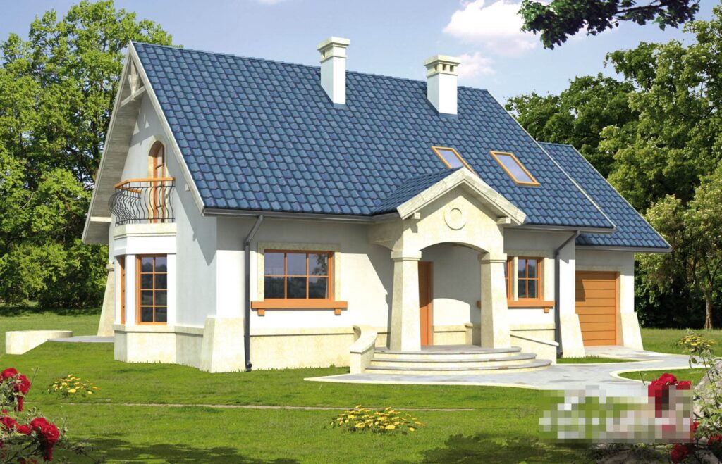 Фото проект дома с мансардой Dd527 на 130 м2, проект дома на 4 комнаты