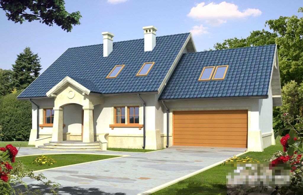Фото проект дома с мансардой Dd528 на 130 м2, проект дома на 4 комнаты