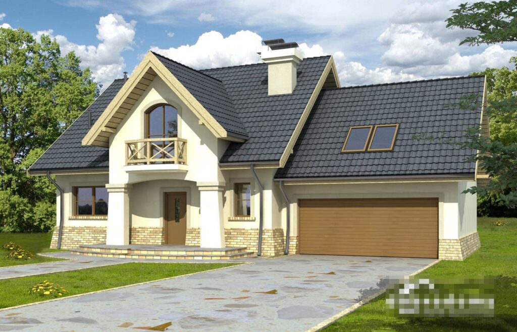 Фото проект дома с мансардой Dd495 на 132 м2, проект дома на 3 комнаты