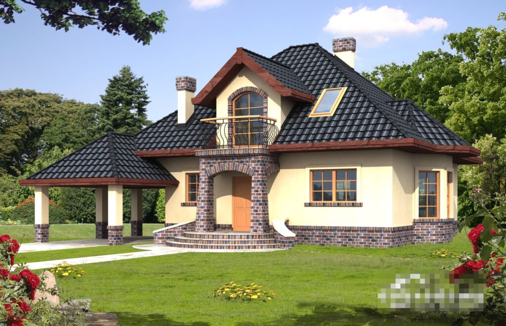 Фото проект дома с мансардой Dd336 на 132 м2, проект дома на 4 комнаты