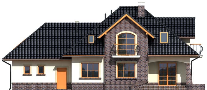 Скачать готовый проект дома с мансардой, чертежи и фото дома с мансардой - фото 5