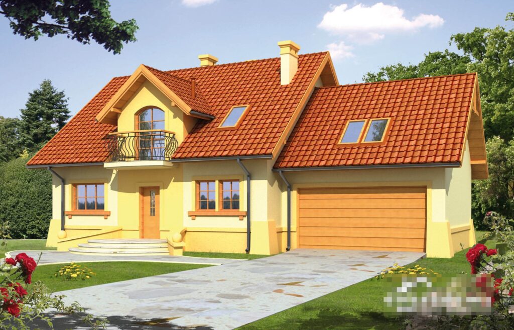 Фото проект дома с мансардой Dd531 на 134 м2, проект дома на 4 комнаты