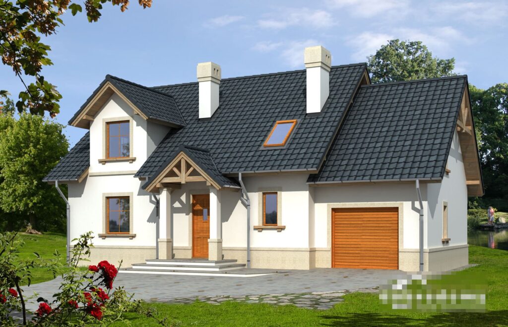 Фото проект дома с мансардой Dd660 на 134 м2, проект дома на 4 комнаты