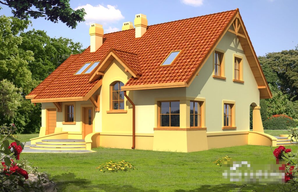 Фото проект дома с мансардой Dd358 на 137 м2, проект дома на 3 комнаты