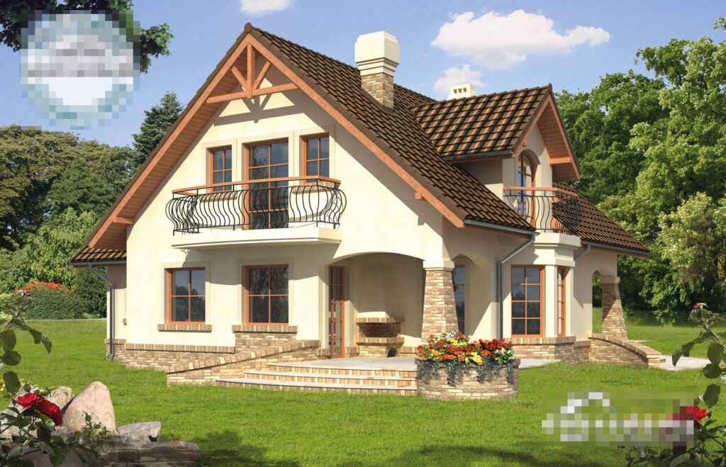 Фото проект дома с мансардой Dd422 на 146 м2, проект дома на 4 комнаты