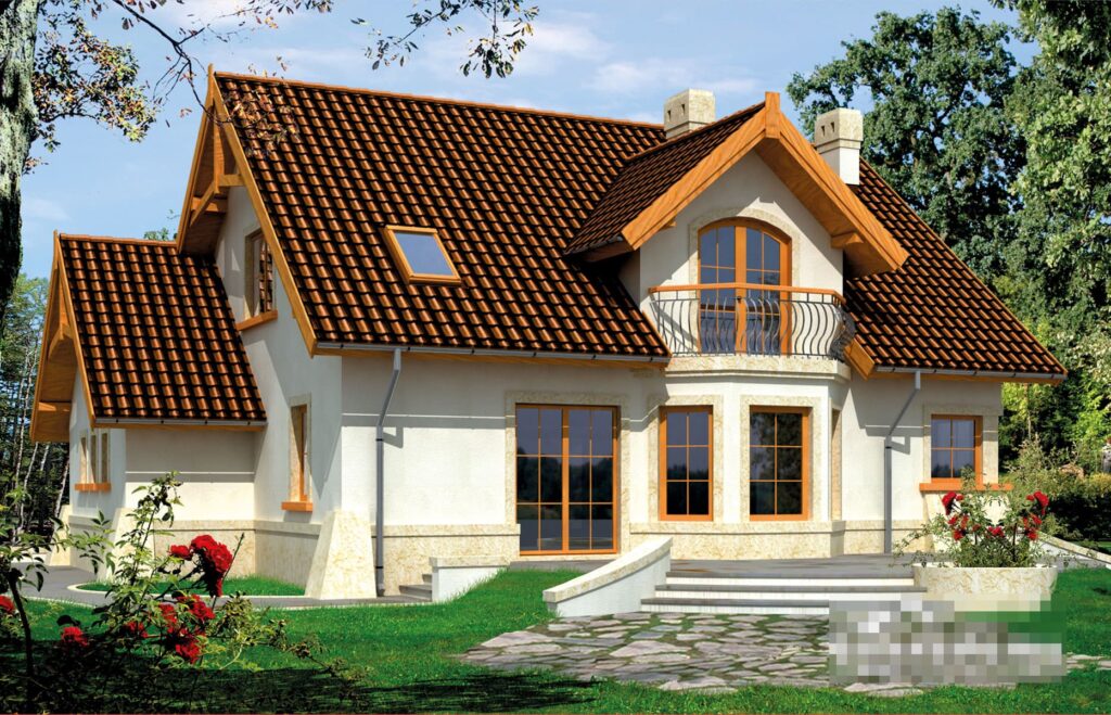 Фото проект дома с мансардой Dd675 на 150 м2, проект дома на 3 комнаты