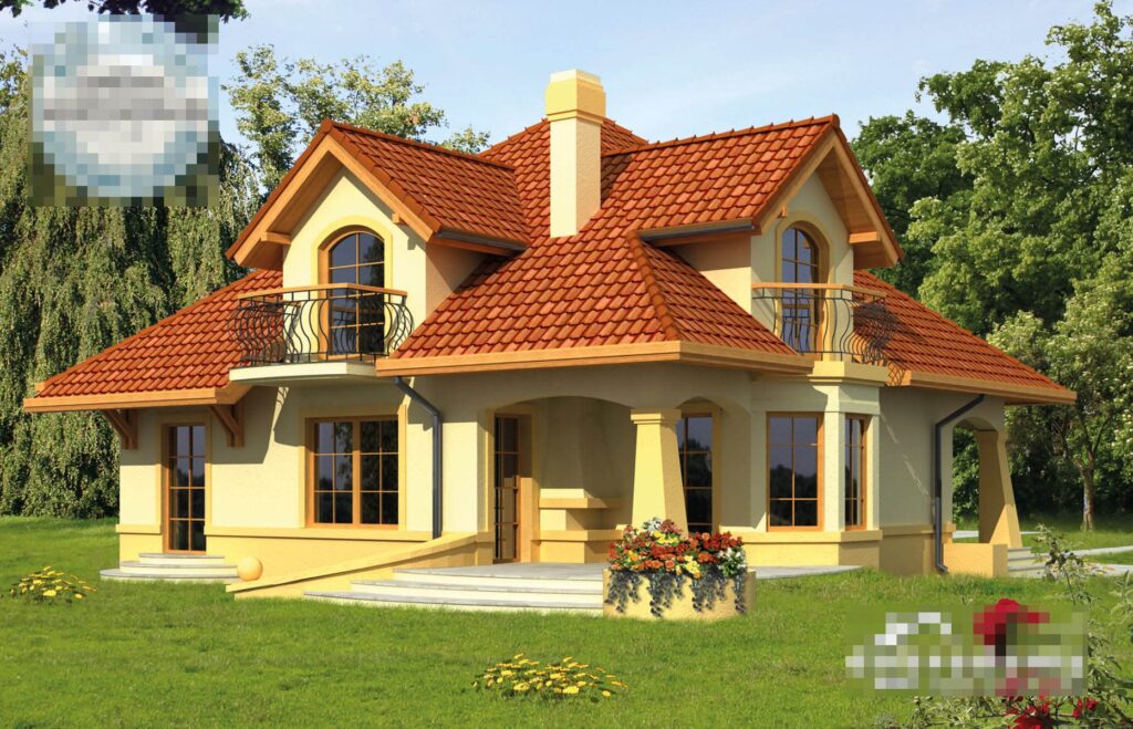 Скачать готовый проект дома с мансардой, чертежи и фото дома с мансардой - фото 1