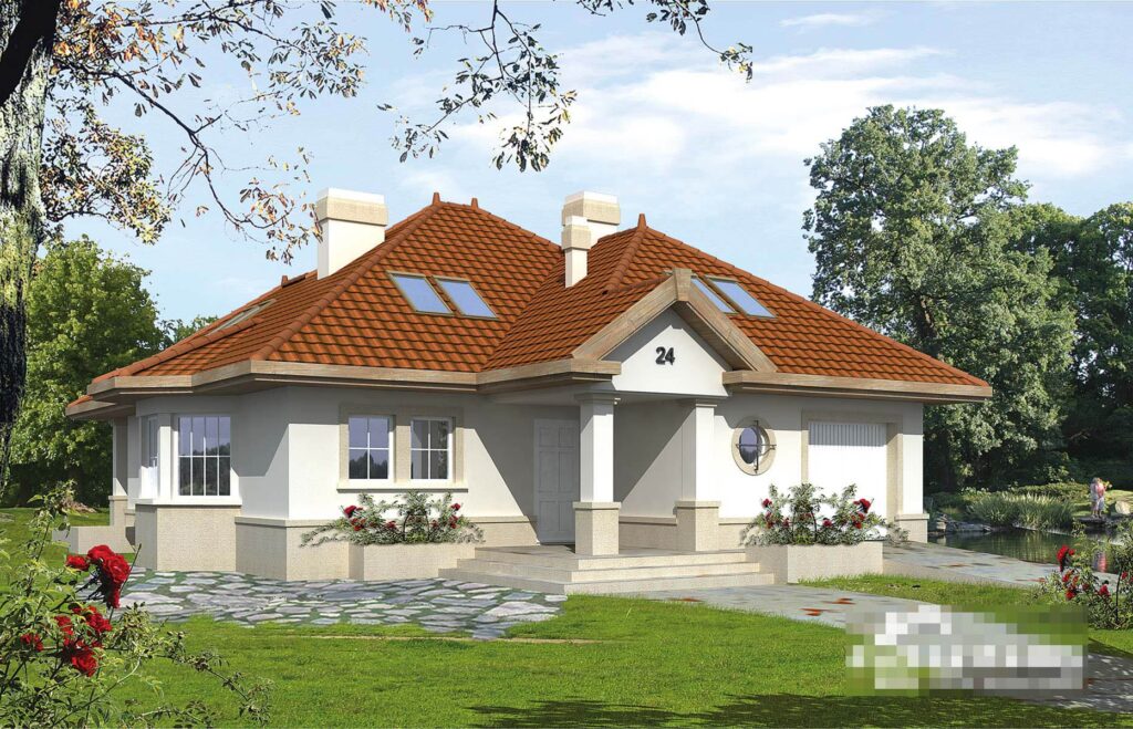 Фото проект дома с мансардой Dd381 на 154 м2, проект дома на 4 комнаты