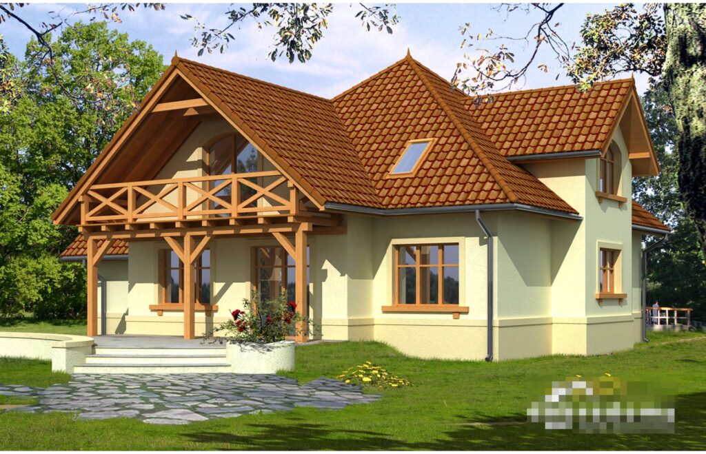 Фото проект дома с мансардой Dd516 на 159 м2, проект дома на 3 комнаты