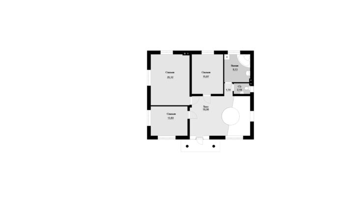 Фото планировка второго этажа проекта трехэтажного дома P135 с общей площадью 364 м2 - от компании Проект23